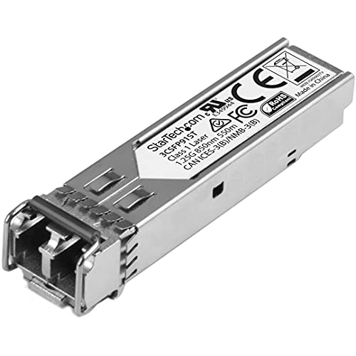 Image of StarTech.com HPE 3CSFP91 Compatible SFP Module - 1000BASE-SX - 1GbE Multi Mode (MMF) Fiber Optic Transceiver - 1GE Gigabit Ethernet SFP - LC 550m - 850nm - DDM HPE 3812, 3824, 3848 (3CSFP91ST)