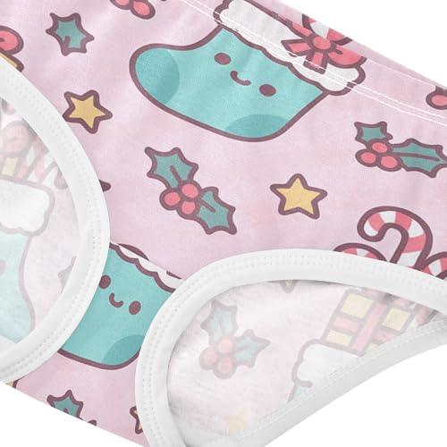 Girls' Breathable Triangle Panties Organic Underpants for Girls Seamless Stockings Pattern in Sizes 2T,3T, 4T, 5T, 6Y and 8Y4