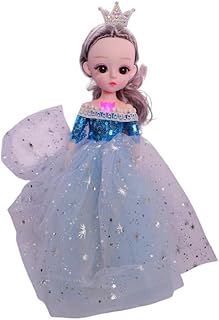 Princess Doll Keychain With Big Dress For Girls - Silver Bule