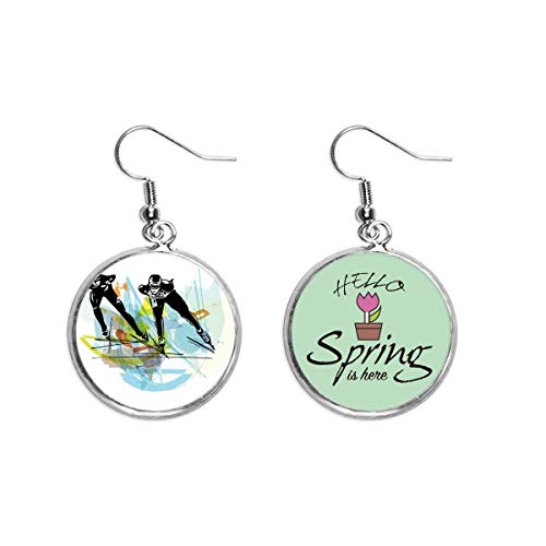 Evita joyas aburridas con pendientes de patinaje de velocidad en acuarela decorativos