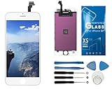 UNUS LCD Digitizer Replacement Kit for iPhone 6 Plus White, Comes with Tempered Glass Screen...