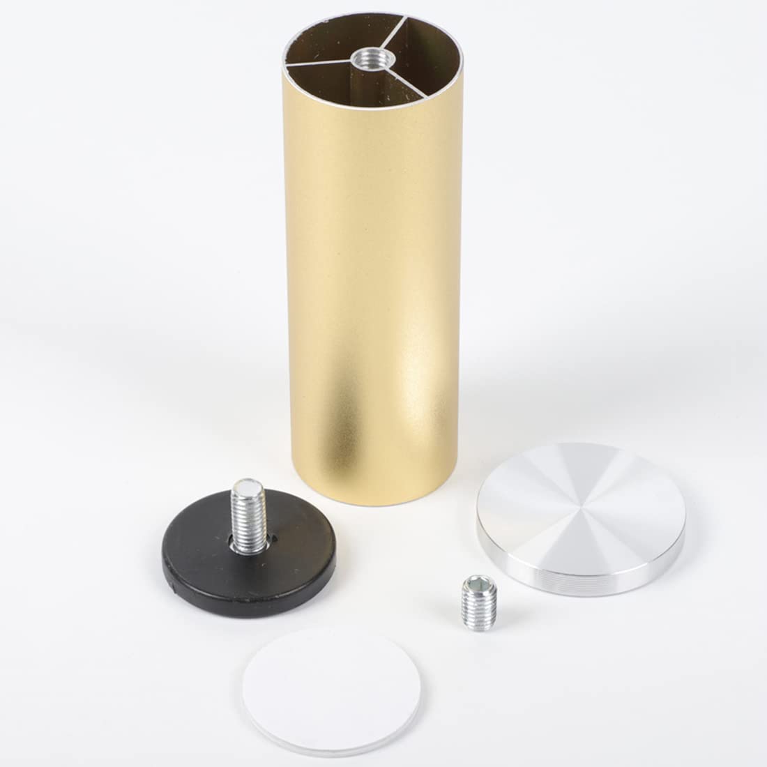 Patas de mesa ajustables de aleación de aluminio, 4 patas de metal sin perforaciones, patas de soporte para muebles de baño (color aluminio de 40 cm)
