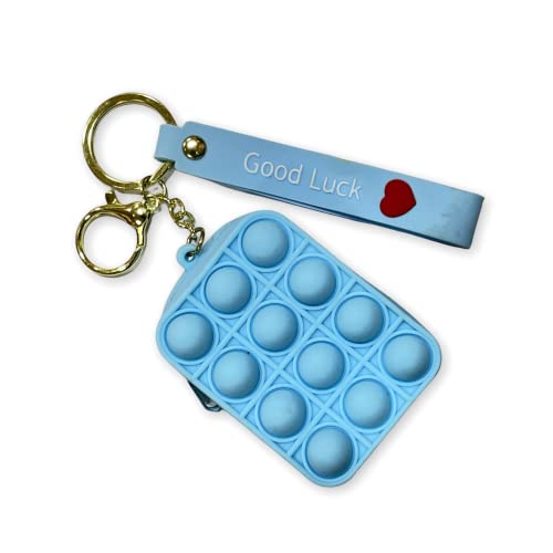 Image of AUGEN Cute Pop It Coin Purse Pouch Keychain For Gifting With Key Ring Anti-Rust (Pack Of 1)