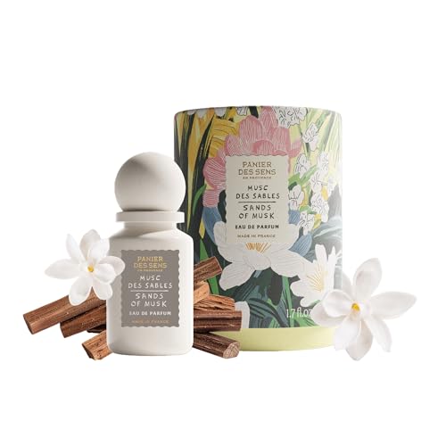 Panier des Sens - Parfum Femme Musc des Sables – Parfum Floral et Musqué – Fragrance Féminine au Quotidien – Eau de Parfum élaborée à Grasse, France – Cadeau pour Femme – Écrin Élégant
