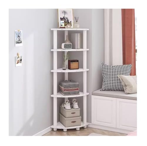 Estantes de esquina modernos de 5 niveles y mueble organizador para decoración