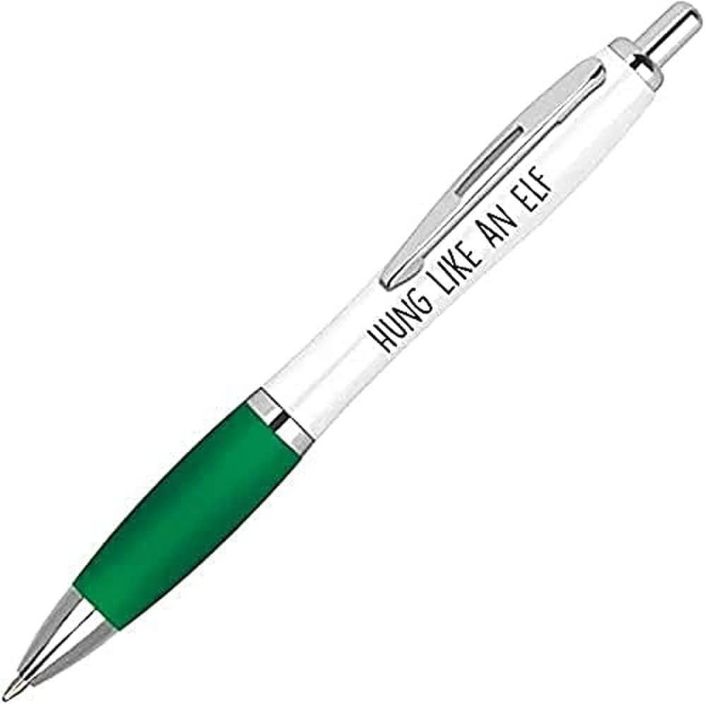 Cheeky Chops Rude Pens Office Desk Accessories (Pen 21) Hung Like an Elf