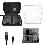 JDGPOKOO 5 in 1 Accessories Kit for Nintendo 3DS, Carrying Case for 3DS, Clear Shell Case, 2 Set Screen...