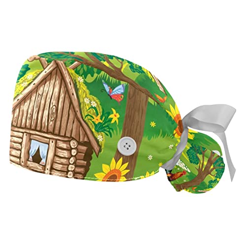 Chapeaux bouffants JDEZ à motif tournesols pour le jardinage et le travail en intérieur