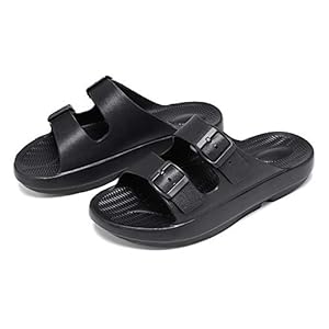 Ling Fengfeiyang Douche Zomer Sandalen, Mode Flip Flops, Comfortabele badkamer slippers, grote maat slippers voor indoor home-black_250
