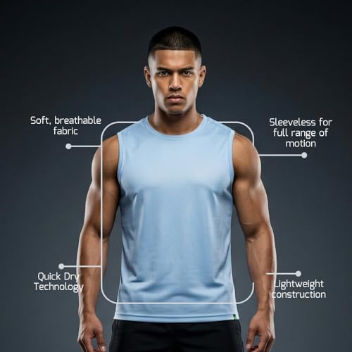 Image of Round Neck Moisture Absorbing Performance Half Sleeve Slim Fit T-Shirt for Men | Quick Dry Technology | Light Weight & Breathable Fabric | Ideal for Indoor & Outdoor Physical Activity