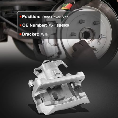 Image of cciyu Rear Left Brake Caliper Assembly w /Bracket 18B4909 2004 2005 2006 2007 For Ford For Freestar,2004 2005 2006 2007 For Mercury For Monterey