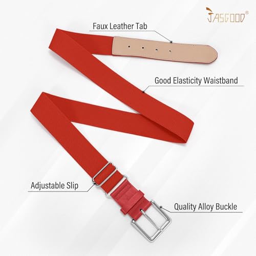 Image of JASGOOD 2 Pack Baseball Socks and Belt Combo Set Softball Socks and Belts Elastic Waist Belt for Youth and Adult Boys