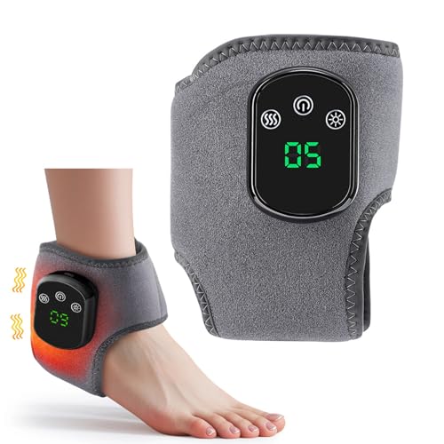 Masajeador para Pies y Tobillos Hinchados, Inteligente 3 en 1 Soleva Foot Massager con Vibración y Calor, Recargable Masaje Pies Portátiles Almohadilla Térmica Inalámbrica para la Circulación (1PC)