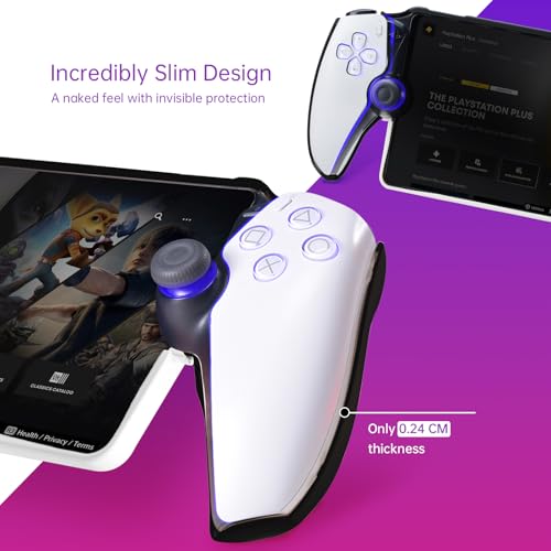 Image of UYIYE Protective Case Compatible with PlayStation Portal Remote Player, Soft Rubber Grip Cover with PreciseThin Fit, Anti-Scratch Shockproof Protection, Comfortable Hold & Cooling Design Black+White