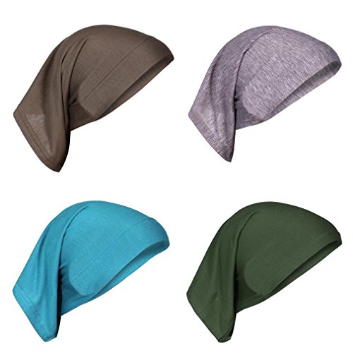 hikong 4pcs Chapeau Turban chimio/radiothérapie Perte de Cheveux Cancer Bonnet tête Wrap bandana Indien