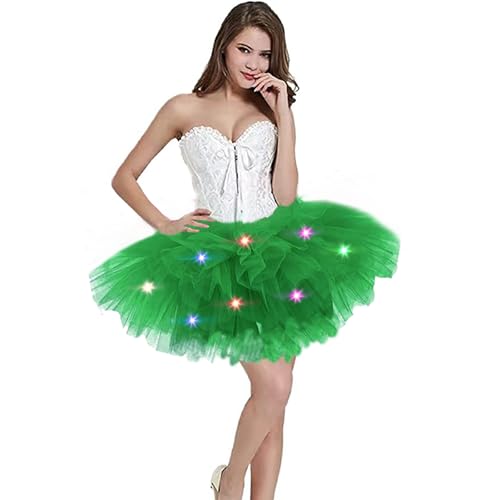 JINGTOPS Tulle Skirt Women's LED Tutu Adult Dress Halloween Costume...