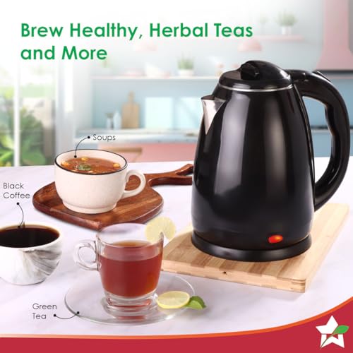 Image of Wonderchef Essenza Cool-touch Electric Kettle | 1.8L | Stainless-steel Inner Body | 1350W | Rapid Boiling in 5 Mins | Boil Water for Tea, Coffee | Auto Shut-off | Boil Dry Protection | 2-Year Warranty