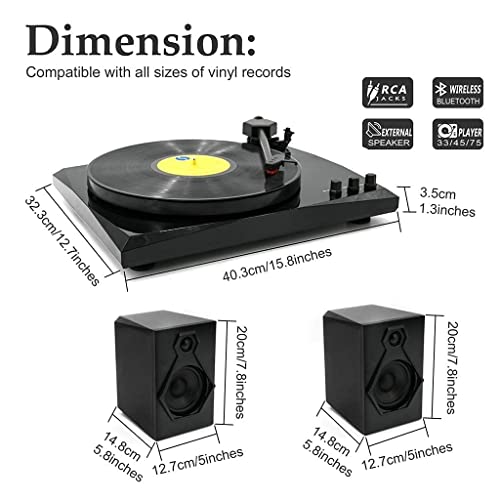 Tourne-Disque, Tourne-Disque phonographe, Lecteur de Vinyle avec 2 Haut-parleurs stéréo séparés, Tourne-Disque Bluetooth… - Les Beatles, Paul McCartney, John Lennon, RIngo Starr, George Harrison Tourne-Disque, Tourne-Disque phonographe, Lecteur de Vinyle avec 2 Haut-parleurs stéréo séparés, Tourne-Disque Bluetooth… – Image 4