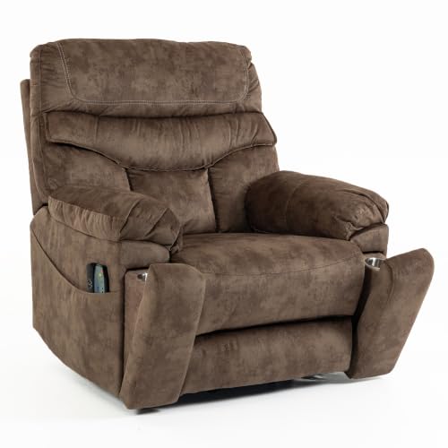 FuPatio Oversized Power Lift Recliner Chair for Elderly, Extended Footrest | 27.5" Wide Seat, One Touch Lift & Recline, 160° Zero Gravity Big Recliner with Massage Heat, Cup Holders and Charging Ports