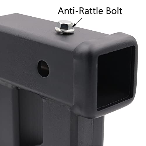 2 Inch Dual Hitch Receivers Trailer Hitch Extension Double Hitch Receivers Extender Trailer Hitch Extension 6” Rise-Drop Adapter Frosted Power Coated #TOP4