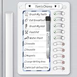 Erasable Chore Chart for Kids Multiple Kids Chore Board ADHD Tools for Kids to Do List Routine Checklist Task Planning Board with Magnetic Stickers and Markers 1 Pack