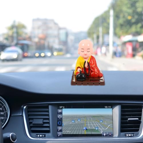 Figura Budista Monje Boba Movil Solar 4.72x3.74x3.54in miniatura 3