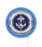 Holland Bar Stool US Naval Academy 15' Double Neon Wall Clock
