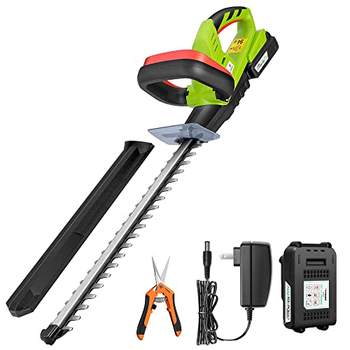 VIVOSUN VIVOSUN 20" Cordless Hedge Trimmer, 20V Electric Bush Trimmer, 1400 RPM Shrub Trimmer, Dual-Action Laser Blade, 3/5" Cutting Capacity, Lightweight & Compact Trimmer, Battery and Fast Charger