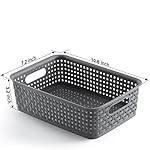 NETANY Plastic Storage Baskets - 8 Pack, Gray, Durable, Easy to Use, Flexible, Multi-Purpose, Ideal for Closets, Cabinets, Shelves, Countertops - Image 3