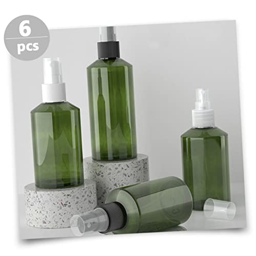 NOLITOY 6pcs Leak Makeup Travel Bottles Green Fine Mist Spray Bottles for Perfume Sunscreen Liquid Soap Refillable Containers for Toiletries Easy to Use