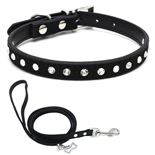 Collier et laisse pour chiot strass réglable pour chaton délicat - 2