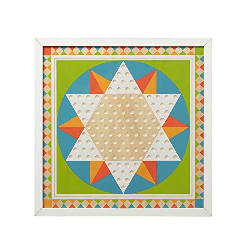 Melissa & Doug Double-Sided Wooden Solitaire & Chinese Checkers Board Game #TOP5