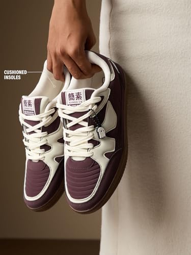Image of The Souled Store Kanso V2: Emerald Women and Girls Low Top Sneakers | Green & Off-White Retro Trainer with Premium Suede, Durable Gum Outsole & Padded Ankle Support