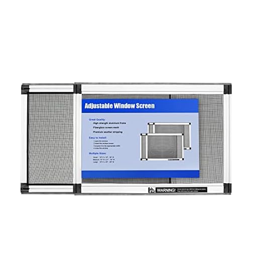 Yoochee Expandable Window Screen, Adjustable Window Screen (10" H x 14" - 26.5" W)- Replacement Window Screens with Frame, Durable Replacement Screen for Window