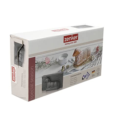 Foto von Zenker Osterlamm Backform zu Ostern – 900 ml Füllvolumen – 3D Kuchenform mit Antihaftbeschichtung und Lämmchen als Motiv zum backen – Leckere Deko in Osterlammform, Schwarz