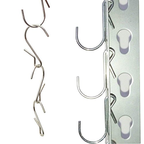 Ljy 50 Pieces Clip Type Pot Rack Hanging Grid Hooks S Shaped Metal Hangers With Plastic Storage Box For Kitchen Bedroom Office Wire Shelving Pegboard #TOP5