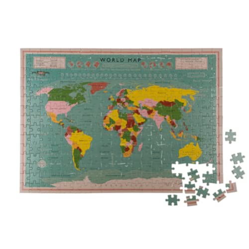 Puzzle Welt 300 Teile - ca. 50 x 436 cm | Puzzle Weltkarte für Erwachsene und Kinder | anspruchsvolles Puzzle Spiel mit Motiv | buntes Legespiel im Karton für die ganze Familie Cover