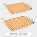 Freshware Wood Cutting Boards for Kitchen, Juice Groove, Non-Slip Silicone Feet, Dishwasher Safe, Medium 12