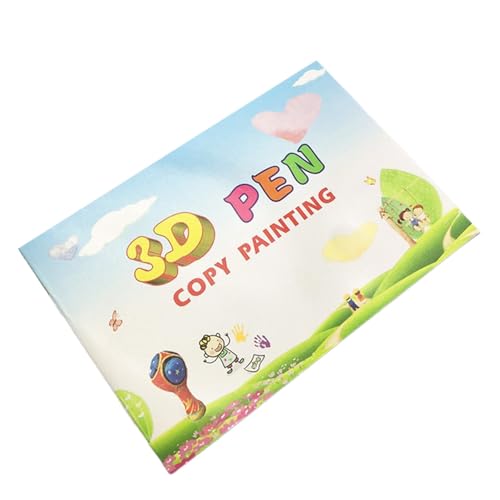 Libro di disegno a penna da stampa 3D, libro di disegno per penna 3D | Stencil di pittura stampati in 3D,Disegno di stencil per ragazze ragazzi, modello di carta 40 riutilizzabili con 2 tavole traspar