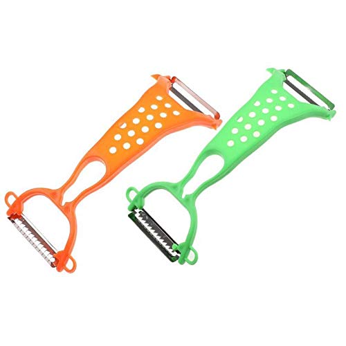 1pc 2-tête Légumes Peeler, Pommes De Terre Carotte Grater Cutter Râpe Éminceur Peeling Machine, Outils De Cuisine (Couleur Aléatoire)