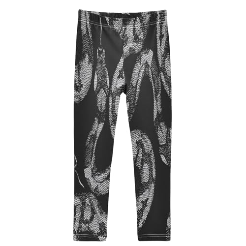 Girls' Athletic Leggings Kids Dance Running Yoga Pants Workout Active Dance Tights 4-10 Years