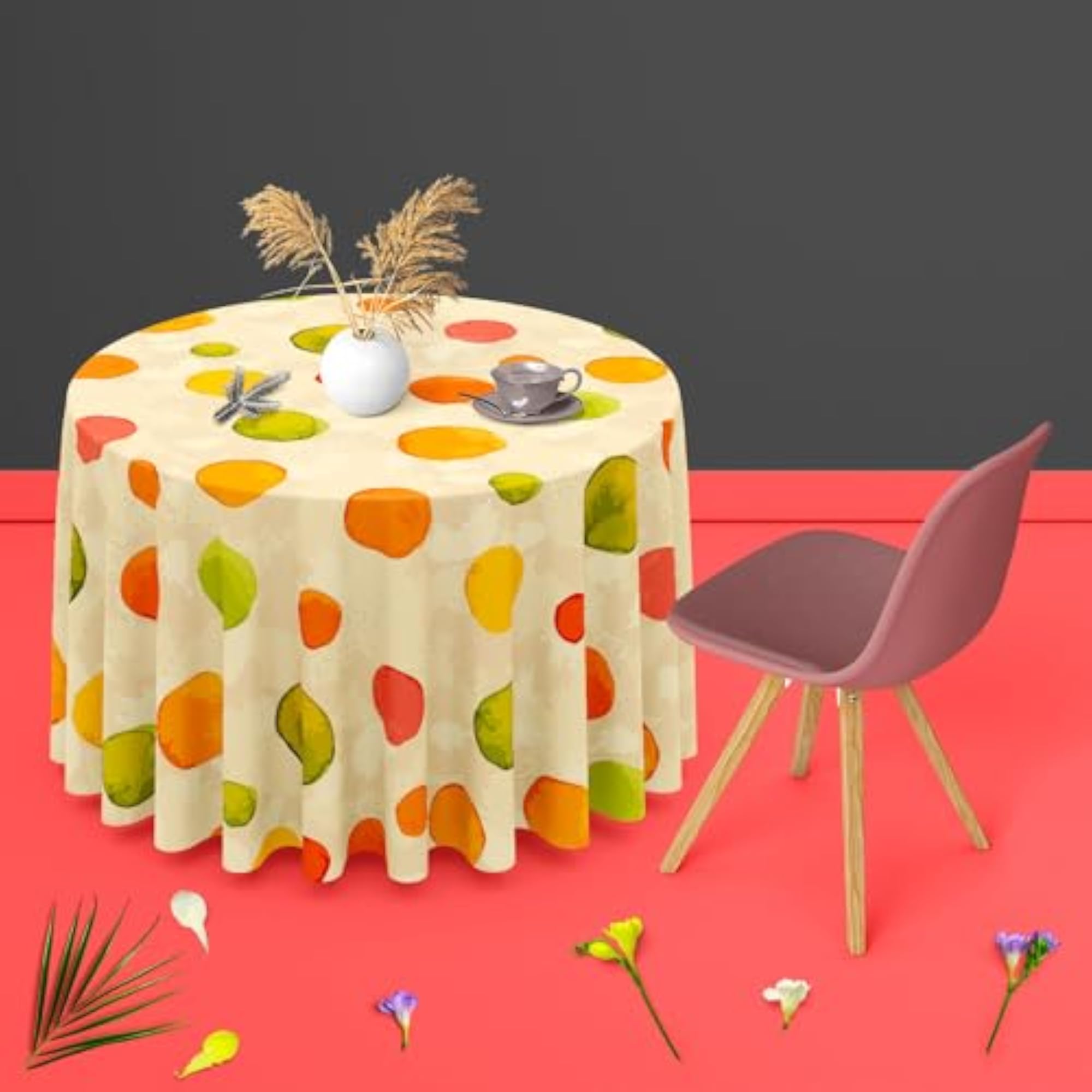 Watercolor Dots Table Cloth Cover for Dining & Center Table