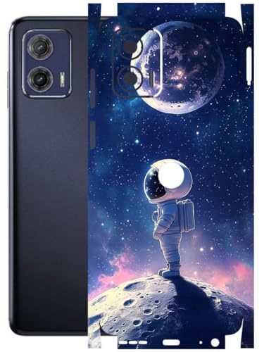 Image of AtOdds - Full Body Back Screen Guard Protector Film - Lamination Wrap Skin Sticker Compatible with Moto G73 (5G) | Scratchproof Matte Finish (Moon)