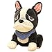 Yuciya Bulldog de Peluche Suave, Juguetes de Peluche de Bulldog Francés de Simulación Suave, Almohada de Simulación, Muñeca Linda de Algodón Realista Rellena para Niños Regalos para Niños, 25cm