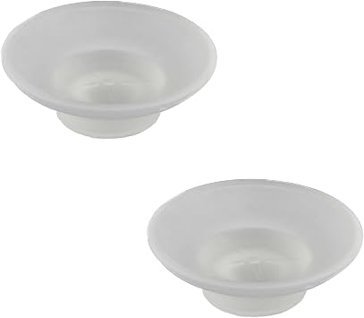 Frosted Glass Soap Dish Round Bathroom Replacement Soap Holder 2 Pieces XL40D-2