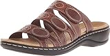 Clarks Women's Leisa Cacti Q Slide Sandal, Brown Multi, 9