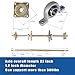 32 Go Kart Axle Kit Alloy Rear Axle with Brake Dics +Brake Master Cylinder +Sprocket +Pillow Bearing +Chain + Hub Replacement for Go Kart ATV Quad Drift Trikes