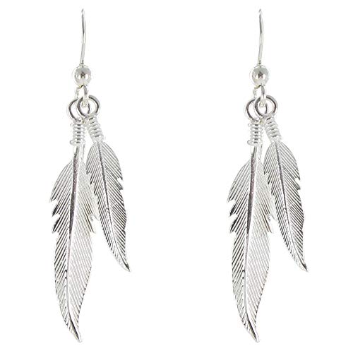 LES POULETTES JEWELS - Sterling Silver Earrings Two Feathers3