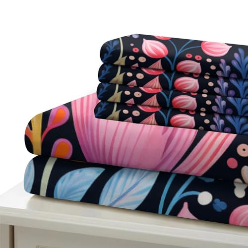 Linge de lit fleurs 3D pour chambre single chaleureuse - 6