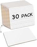 Ohuhu 30-Pack Small White Boards – 9 x 12 Inch Portable Mini Dry Erase Boards - Double-Sided Plain & Lined Whiteboard Class Set for Teachers, Students, Classroom & Back-to-School Supplies